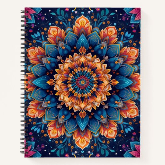 Mandala Blume Digital Art Style-23907 Notizblock (Vorderseite)