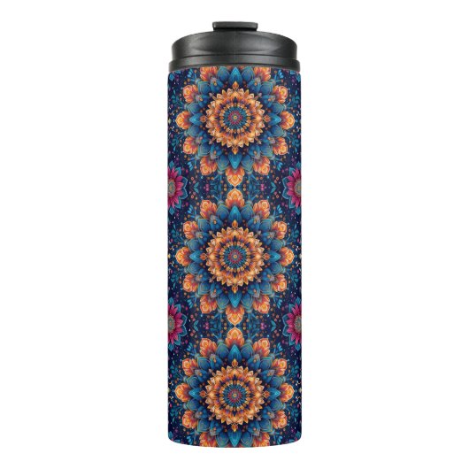 Mandala Blume Digital Art Style-23907. Thermosbecher (Vorderseite)