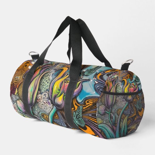 Mandala Blume Duffle Bag (Rechte Ecke)
