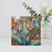 Mandala Blume Einladung (Stehend Vorderseite)