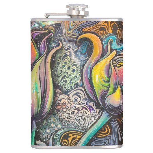 Mandala Blume Flachmann (Vorderseite)