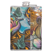 Mandala Blume Flachmann (Rückseite)