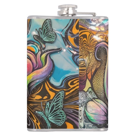 Mandala Blume Flachmann (Rückseite)