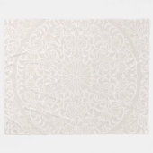 Mandala Blume Geometric Design Art Fleecedecke (Vorderseite (Horizontal))