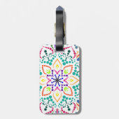 Mandala Blume Gepäckanhänger (Rückseite vertikal)