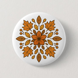 Mandala Blume Herbst Button