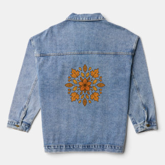 Mandala Blume Herbst Jeansjacke