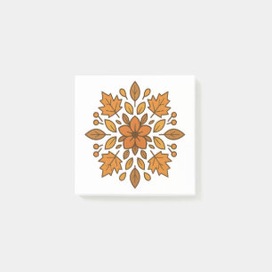 Mandala Blume Herbst Post-it Klebezettel
