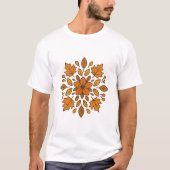 Mandala Blume Herbst T-Shirt (Vorderseite)