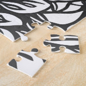 Mandala-Blume in Schwarzweiß Puzzle (Seite)