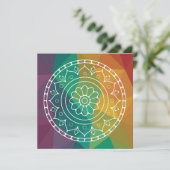 Mandala Blume India Regenbogen Boho Chic Design (Stehend Vorderseite)