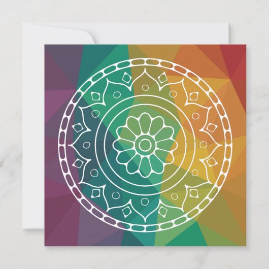 Mandala Blume India Regenbogen Boho Chic Design (Vorderseite)