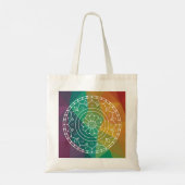 Mandala Blume India Regenbogen boho farbenfrohe Ge Tragetasche (Rückseite)