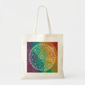 Mandala Blume India Regenbogen boho farbenfrohe Ge Tragetasche (Vorne)