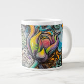 Mandala Blume Jumbo-Tasse (Vorderseite Rechts)
