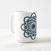 Mandala Blume Kaffeetasse (Vorderseite Links)