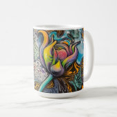 Mandala Blume Kaffeetasse (VorderseiteRechts)