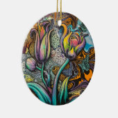 Mandala Blume Keramik Ornament (Rechts)