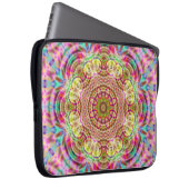 Mandala-Blume: Künstlerisches Design Laptopschutzhülle (Vorne Rechts)