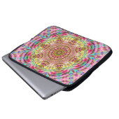 Mandala-Blume: Künstlerisches Design Laptopschutzhülle (Vorne Knopf)