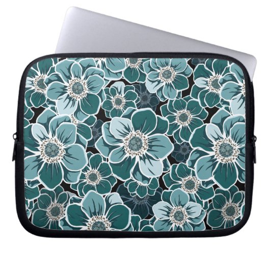 Mandala Blume Laptopschutzhülle (Vorderseite)