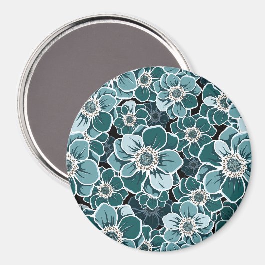 Mandala Blume Magnet (Vorderseite/Rückseite)