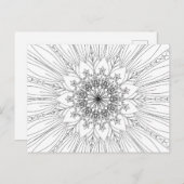 Mandala-Blume mit Blumenmuster Postkarte (Vorne/Hinten)