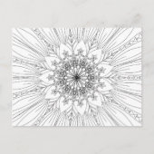 Mandala-Blume mit Blumenmuster Postkarte (Vorderseite)