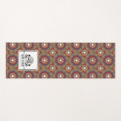 Mandala Blume Monogramm individuelle Name Buchstab Yogamatte (Vorderseite (Horizontal))