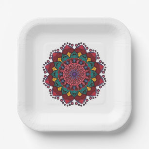 Mandala Blume Paper Tellers Pappteller