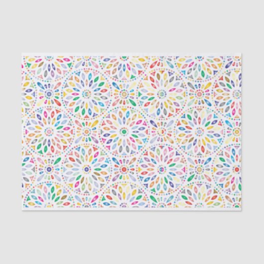 Mandala-Blume-Papiertaschentuch Seidenpapier (Vorderseite)