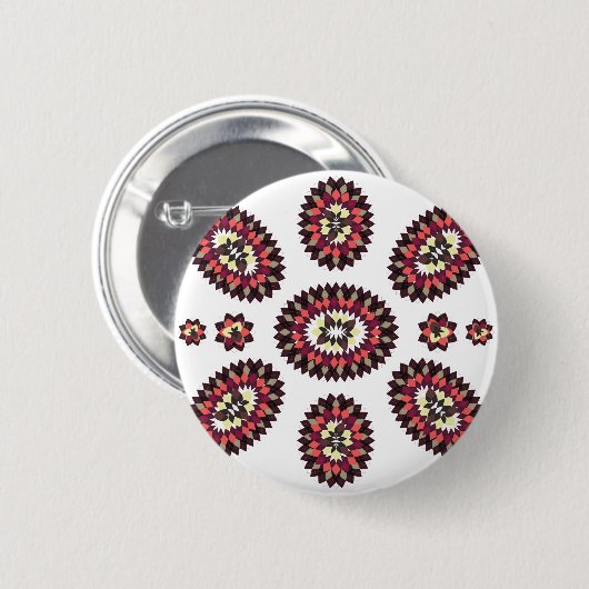 Mandala Blume Pattern Button (Vorne & Hinten)