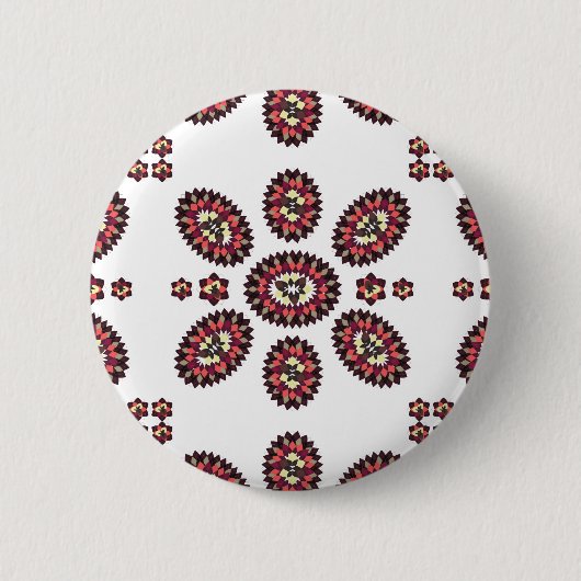 Mandala Blume Pattern Button (Vorderseite)