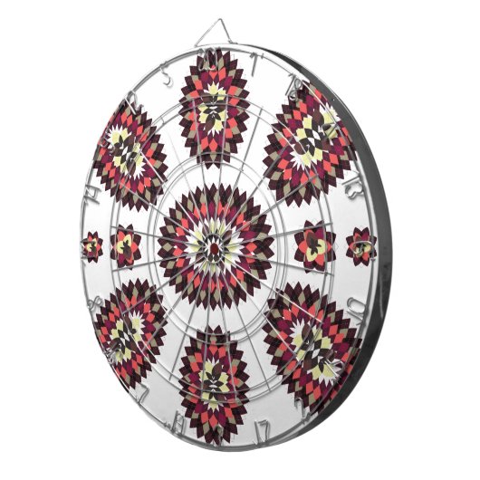 Mandala Blume Pattern Dartscheibe (Vorderseite rechts)