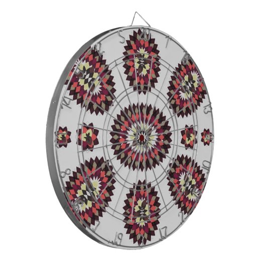 Mandala Blume Pattern Dartscheibe (Vorderseite Links)