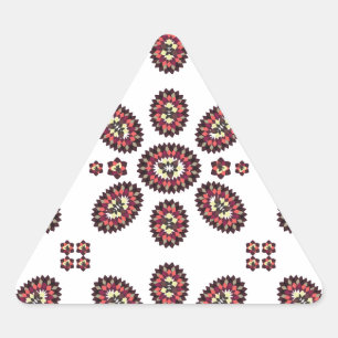 Mandala Blume Pattern Dreieckiger Aufkleber