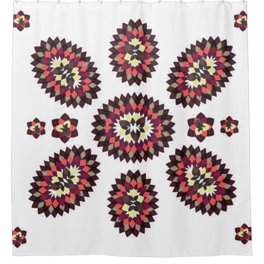 Mandala Blume Pattern Duschvorhang (Vorderseite)