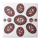 Mandala Blume Pattern Fliese (Vorderseite)