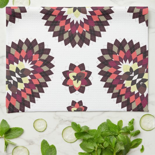 Mandala Blume Pattern Geschirrtuch (Gefaltet)