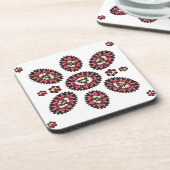 Mandala Blume Pattern Getränkeuntersetzer (Linke Seite)