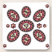 Mandala Blume Pattern Getränkeuntersetzer (Vorderseite)