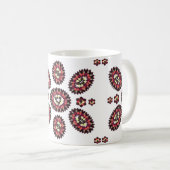 Mandala Blume Pattern Kaffeetasse (VorderseiteRechts)