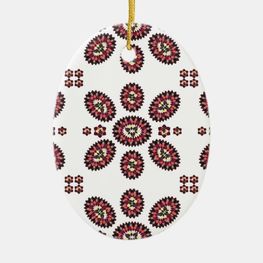 Mandala Blume Pattern Keramik Ornament (Vorne)
