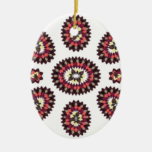 Mandala Blume Pattern Keramikornament (Vorne)