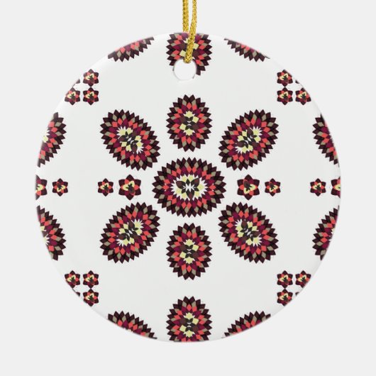 Mandala Blume Pattern Keramikornament (Vorne)