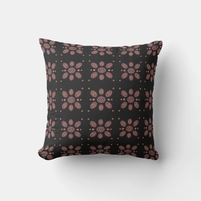 Mandala Blume Pattern Kissen Für Draußen (Vorderseite)