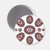Mandala Blume Pattern Magnet (Vorderseite/Rückseite)