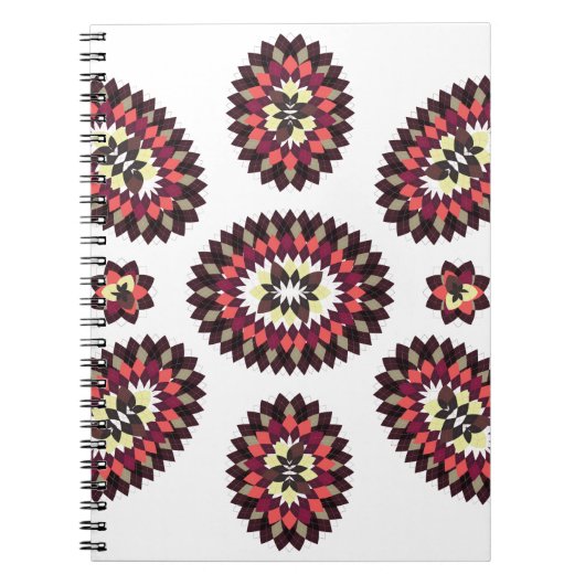 Mandala Blume Pattern Notizblock (Vorderseite)