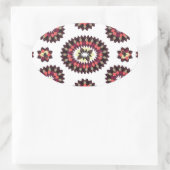 Mandala Blume Pattern Ovaler Aufkleber (Tasche)