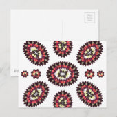 Mandala Blume Pattern Postkarte (Vorne/Hinten)